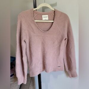Abercrombie & Fitch Mauve V-Neck Sweater Size S Mauve